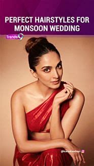 glamorous monsoon wedding hairstyles  inspired  kiara advanis