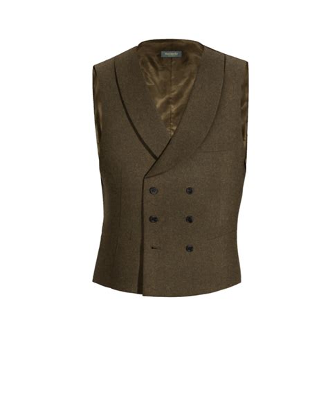 brown lapeled vest
