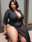AI generated BBW porn unleashed- massive curves beckons you