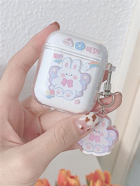 Clear fruit earphone case for airpods pro 2 1 cases cute hard flamingo