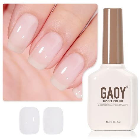 Amazon.com : GAOY Milky White Gel Nail Polish, 16ml Nude Color 1482