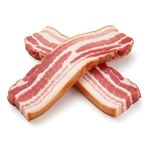 raw bacon slices neatly arranged  stock illustration illustration