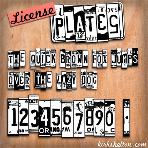 Font On License Plates - PELAJARAN