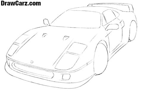 Ferrari Logo Sketch at PaintingValley.com | Explore collection of ...