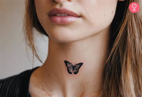 stunning  unique butterfly neck tattoos
