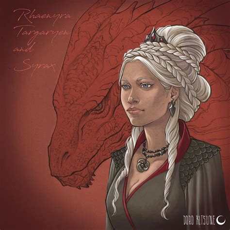 Rhaenyra Targaryen and Syrax by dorokitsune : r/ImaginaryWesteros