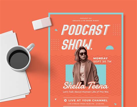 Podcast Show Flyer Template on Behance