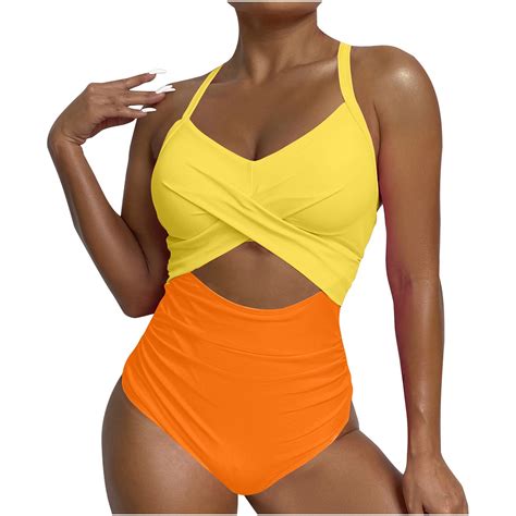 qolati One-Piece Swimsuits for Women Tummy Control Cutout High Waisted