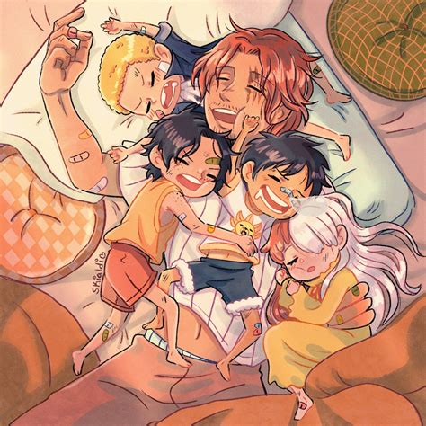 /ᐠ - ˕ -マฅ ~🌸 on Twitter: "Sleep Pile 💤 #onepiece #shanks #sabo #luffy