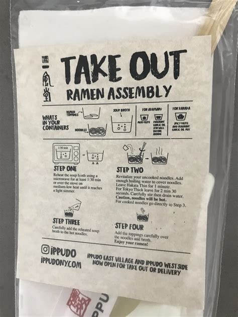 Ramen assembly instructions from Ippudo : r/nyctakeout