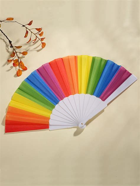 Folding fans for gay pride parades rainbow 9 in 6 pack – Artofit