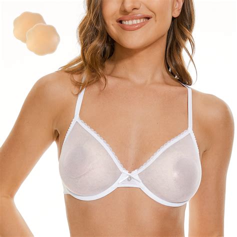 Wingslove Women's See Through Sexy Sheer Bra Unlined Underwire Support