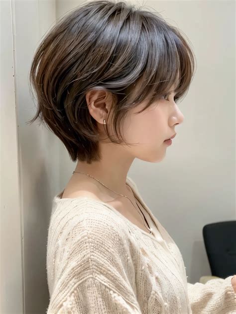 (レイヤードヘアカット:1.2))、ウェーブのかかったショートヘア、8K、（生写真）、（最高品質）、（フォト現実的な：1.4）現実的な to ...