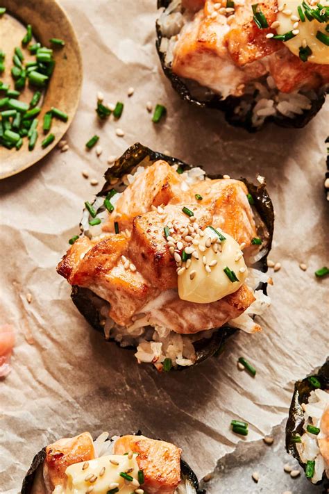 Viral TikTok Baked Salmon Sushi Cups - Kalejunkie