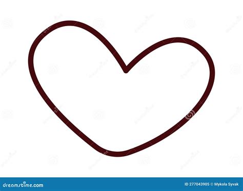 Lined Heart Icon stock vector. Illustration of symbol - 277043905