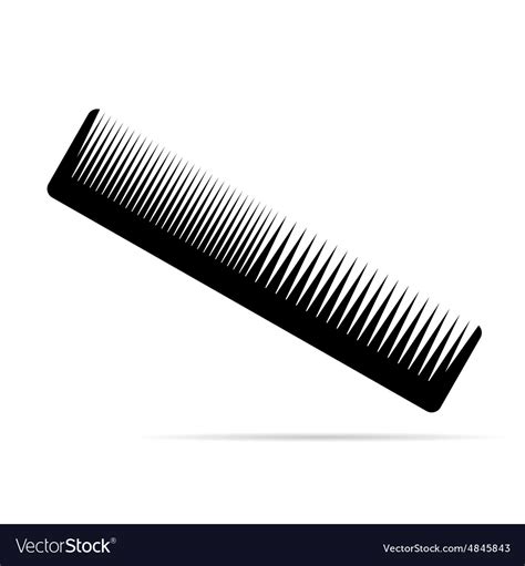 Comb black Royalty Free Vector Image - VectorStock