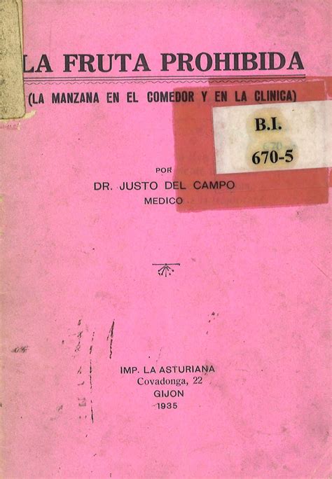 La fruta prohibida: (la manzana en el comedor y en la clínica) - RAG