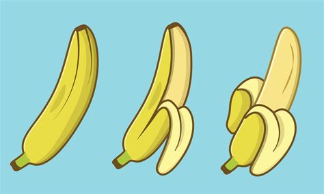 Peeled Banana Cartoon Vector Illustration 7138377 Vector Art at Vecteezy