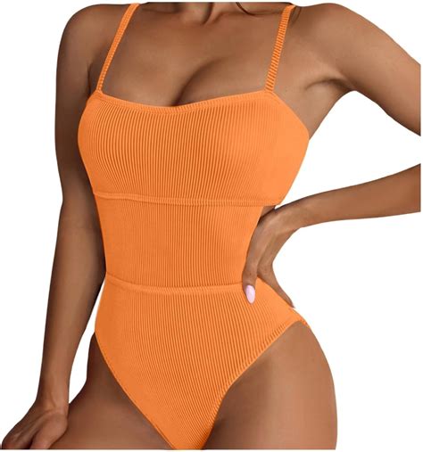 JASGARDE Women's Ribbed One Piece Swimsuit Sexy One-Piece Full Coverage