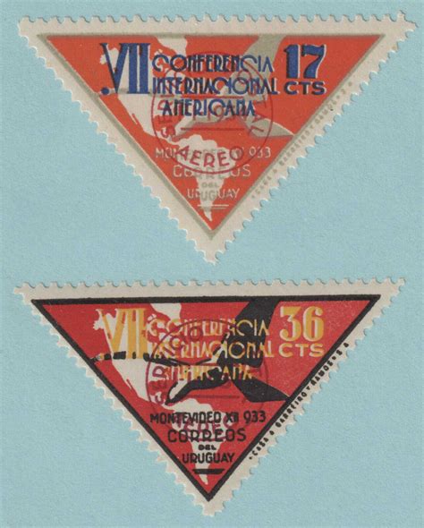 Uruguay C61 - C62 Airmails Mint Lightly Hinged OG * NO Faults Very Fine