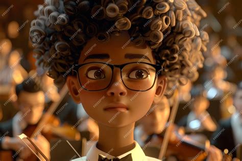 premium photo afro cartoon character    symphony
