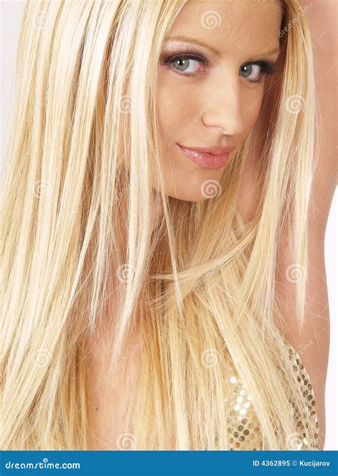 Blond model stock image. Image of modeling, eyes, computer - 4362895