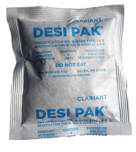 Desiccant for Industrial Enclosures - DESI PAK 4-Unit Size x 48 Packs