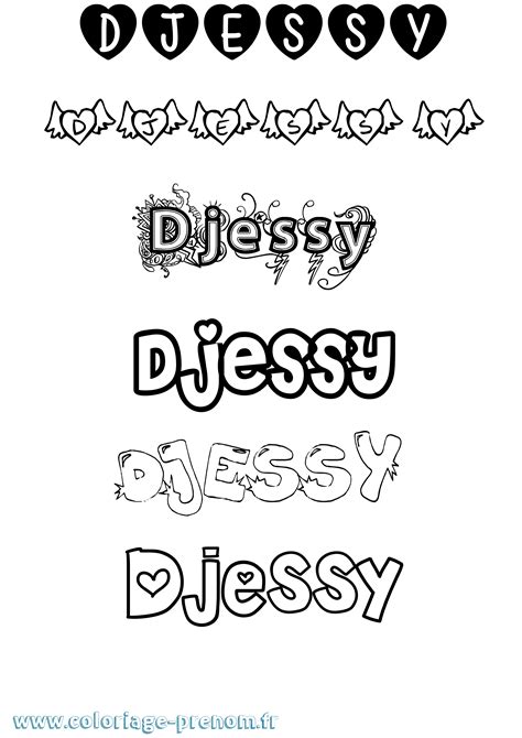 Coloriage du prénom Djessy : à Imprimer ou Télécharger facilement