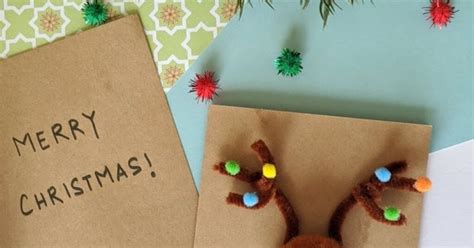 Pom Pom Reindeer Card - The Joy of Sharing