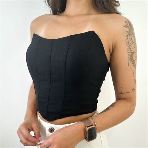 Corselet Preto Tomara Que Caia