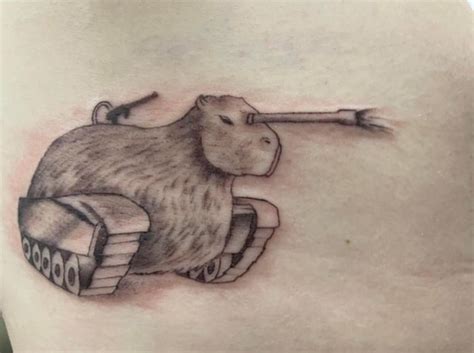 Capybara Tank Tattoo : r/TankPorn