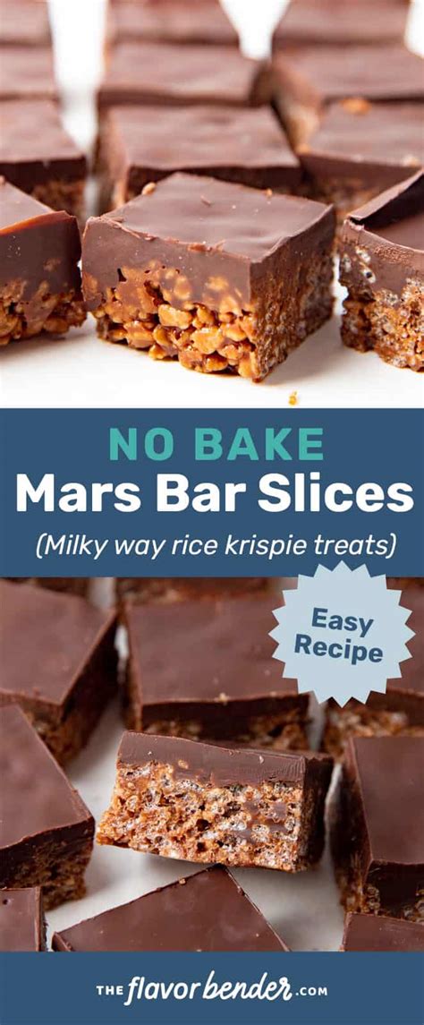 Mars Bar Slice (No Bake Treats) - The Flavor Bender