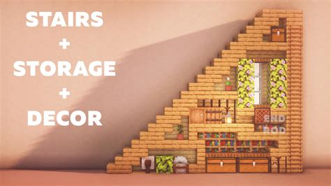Modern Minecraft House with Stylish Stairs and Storage Decor