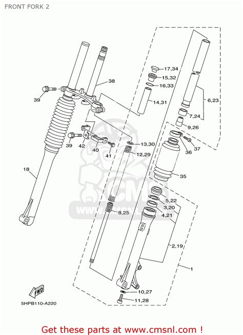 Yamaha TTR125 TTR125L 2003 (3) USA / LARGE WHEEL MODEL FRONT FORK 2 ...