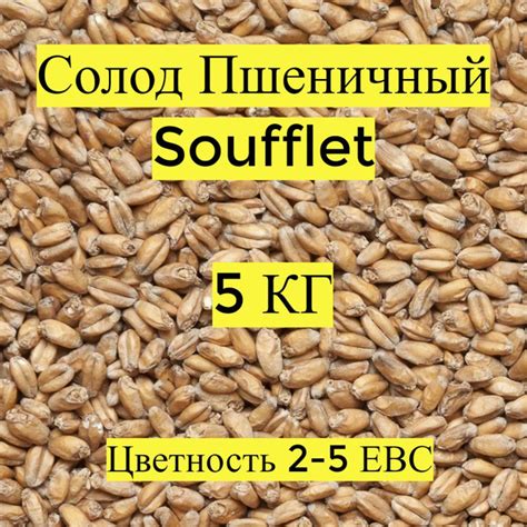 Солод пивоваренный, пшеничный (Soufflet), 5кг. - купить с доставкой по ...