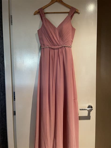 blush pink bridesmaid dress ball gown prom dress size… - Gem