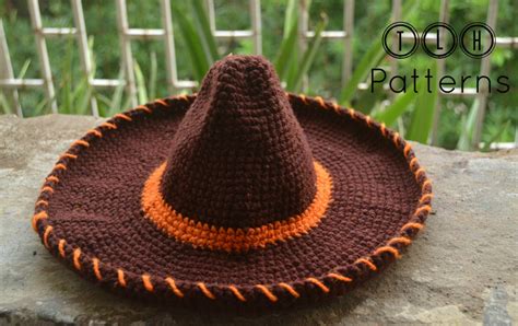 Crochet Mexican Hat Pattern, Sombrero Hat Pattern, Mexican Sombrero, 3 Sizes Baby, Child and ...