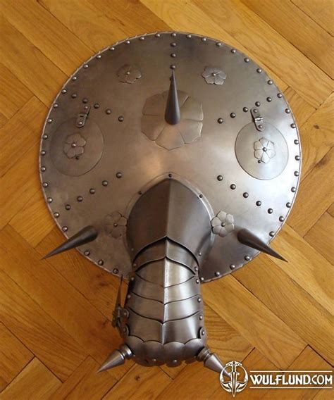 GUN SHIELD WITH GAUNTLET, decoration replica Wulflund