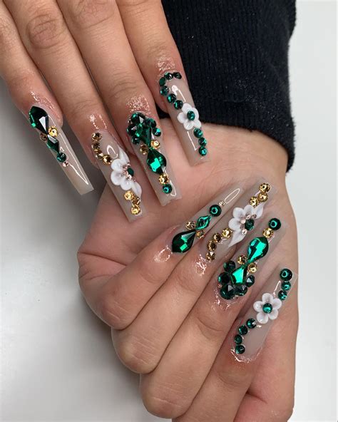33 Best Ideas for Coffin Emerald Green Nails that Turn Heads - Nail