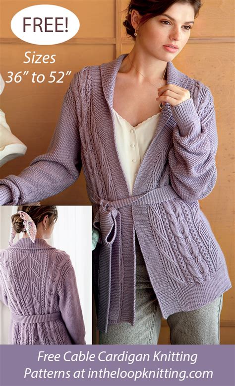 womens aran cardigan knitting pattern  ladies    etsy aran