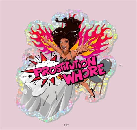 "Prostitution Whore" Holographic Sticker – ShopMeBitch