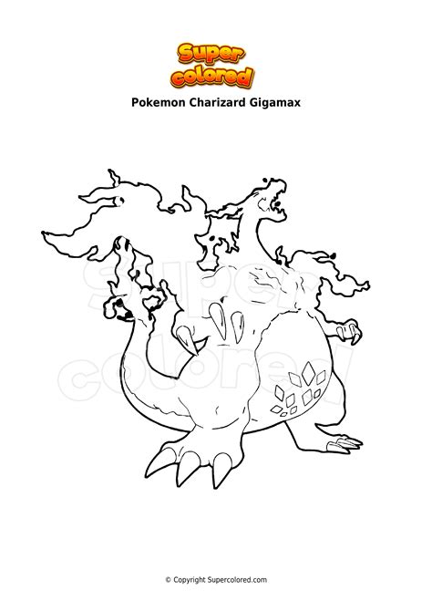 Gigantamax Charizard Coloring Page