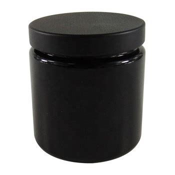 glass jar  black metal lid