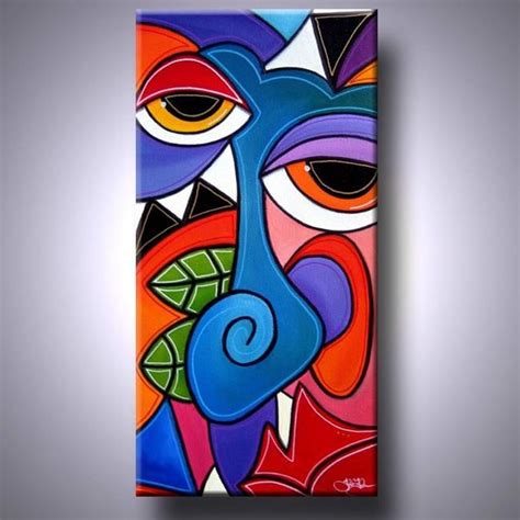 Intellectual - C134 | Original abstract art painting, Cubist art ...