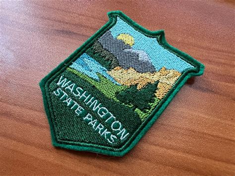 Handmade Washington State Parks Logo Patch Cascadia Emblem for Jackets ...