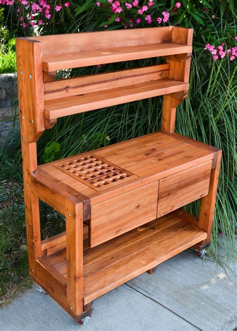 diy garden potting bench 6