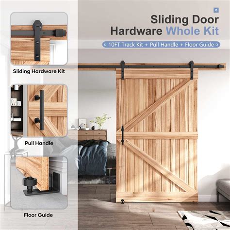 Snapklik.com : EaseLife 10 FT Sliding Barn Door Track And Handle