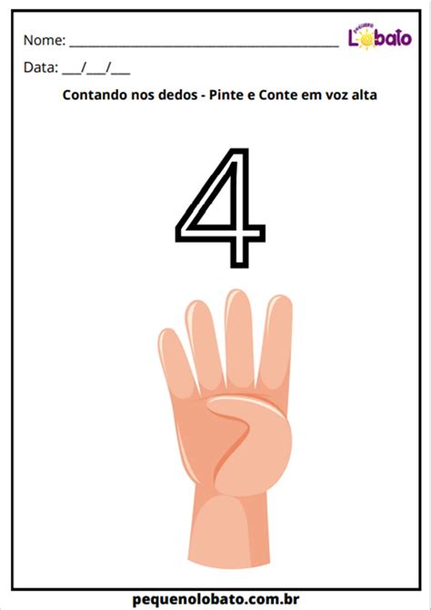 Numeral 4 Para Imprimir - 10 Atividades com o Número 4 Prontas para Imprimir
