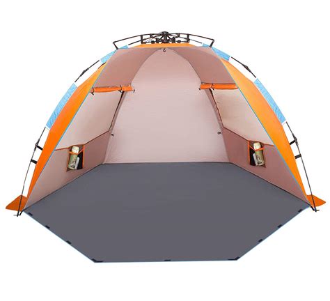 Oileus X-Large 4 Person Beach Tent Sun Shelter - Portable Sun Shade ...