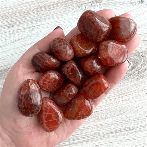 fire agate tumbled stone   yatzuri